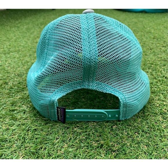 Patagonia green gray PATCH LOGO trucker cap baseball hat UNISEX - Picture 4 of 7